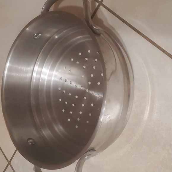 7.5in Stainless Steel Basket Steamer Insert with Handles - Picture 2 of 3